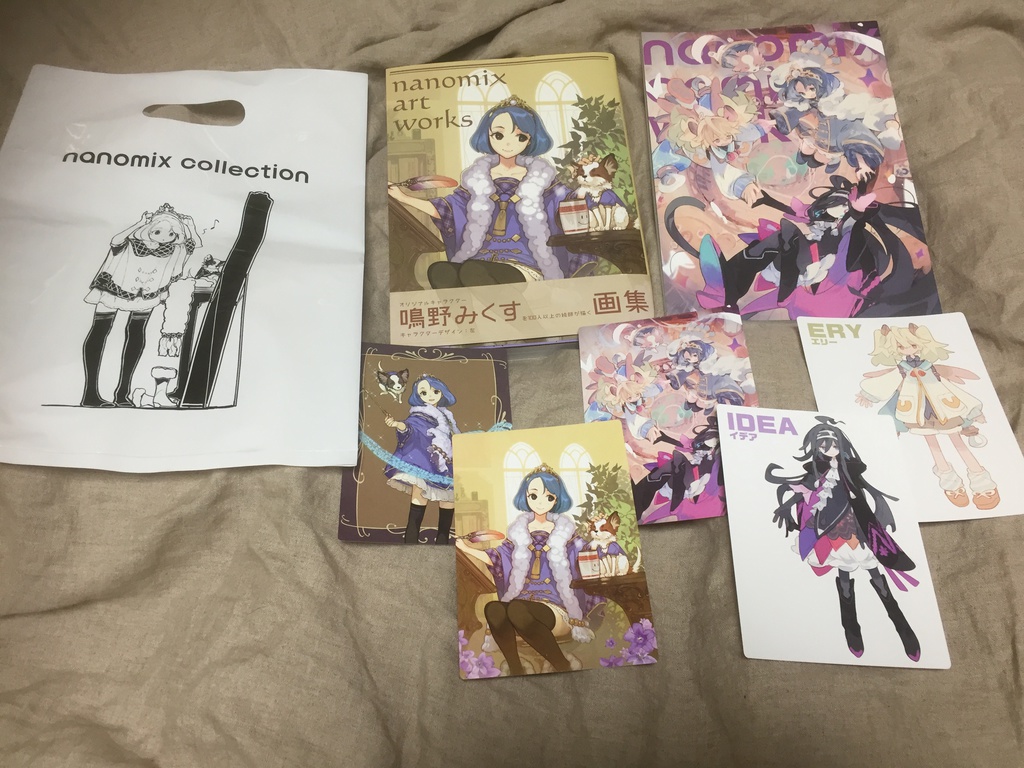 【6次受付】nanomix art works + comic works + カード集+ショッパー袋【コミティア119セット】