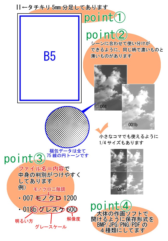 空のトーン20種(49枚)