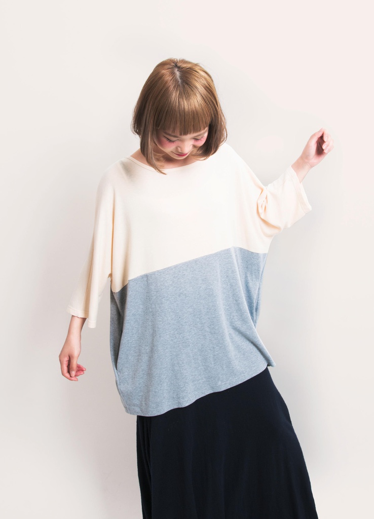 【3月19日再入荷】バイカラーニット