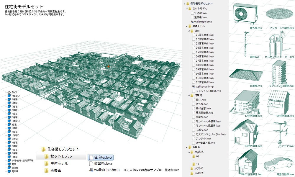 住宅街モデルセット