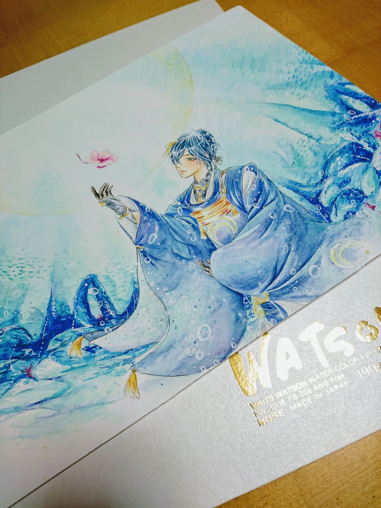 刀剣乱舞 三日月宗近 水彩画 原画
