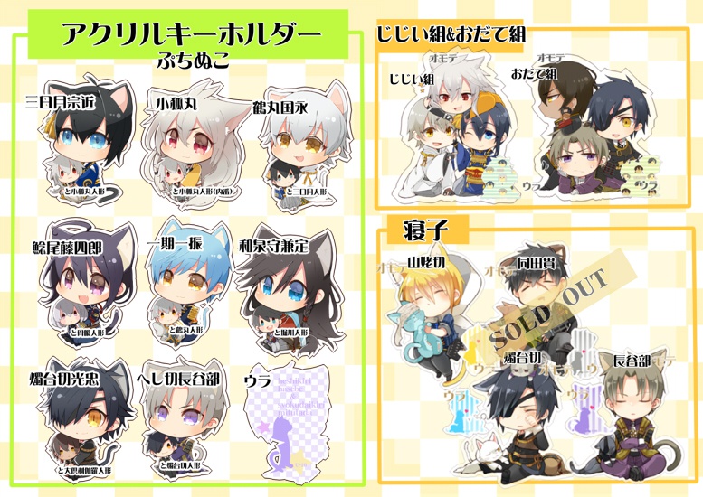 とうらぶアクリルキーホルダー